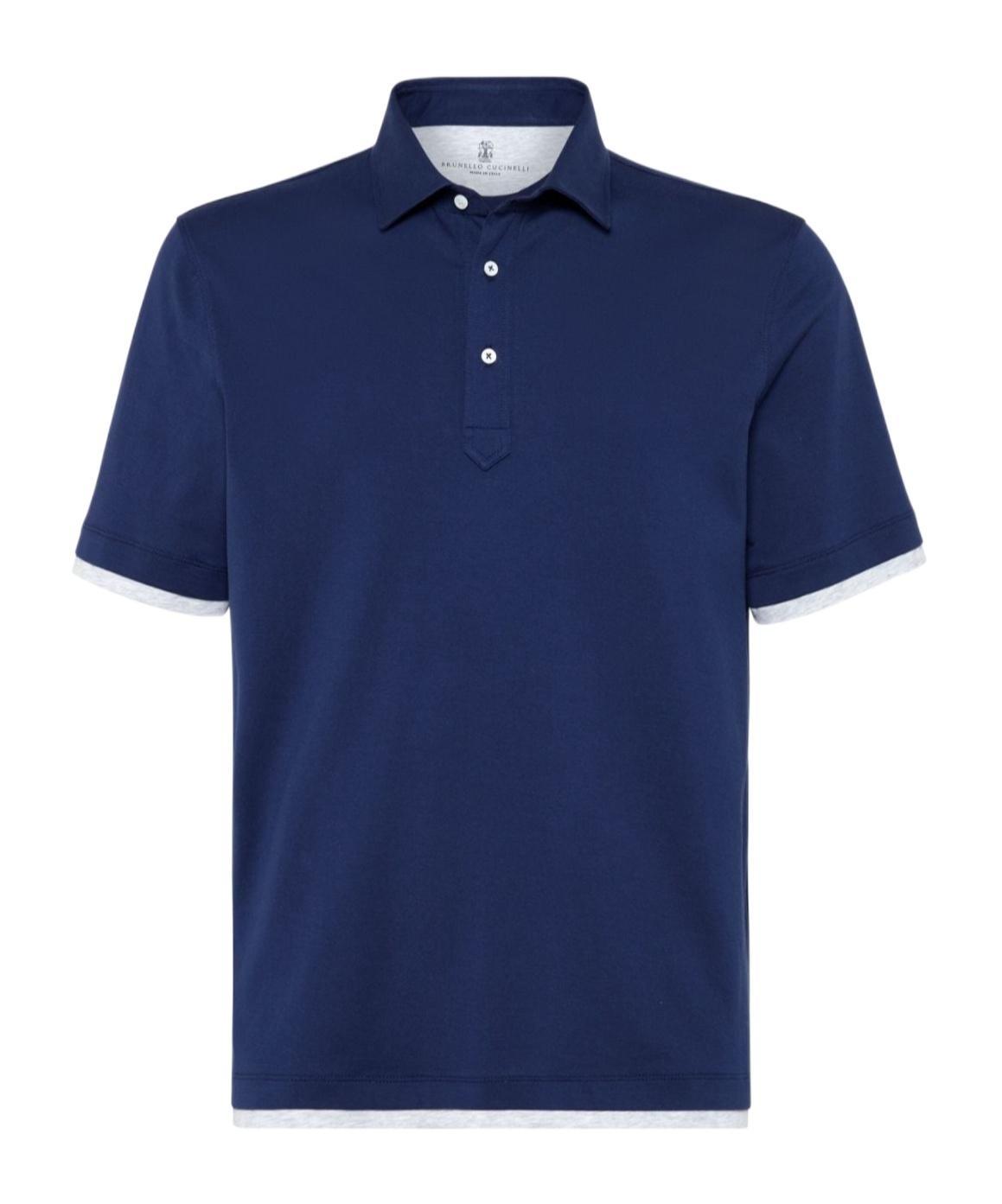 BRUNELLO CUCINELLI Polo Shirt In Blue Product Image