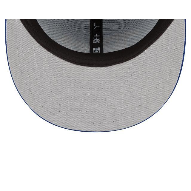 Atlanta Braves Black and White Basic 59FIFTY Fitted Hat Male Product Image
