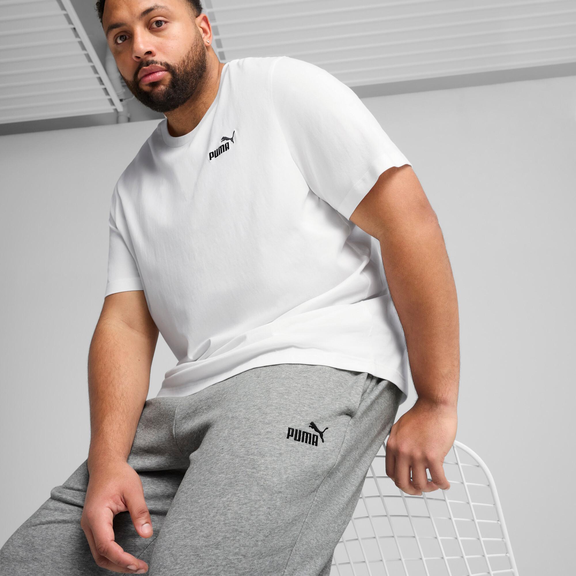 PUMA Essentials No. 1 Logo Men's Sweatpants in Grey Product Image
