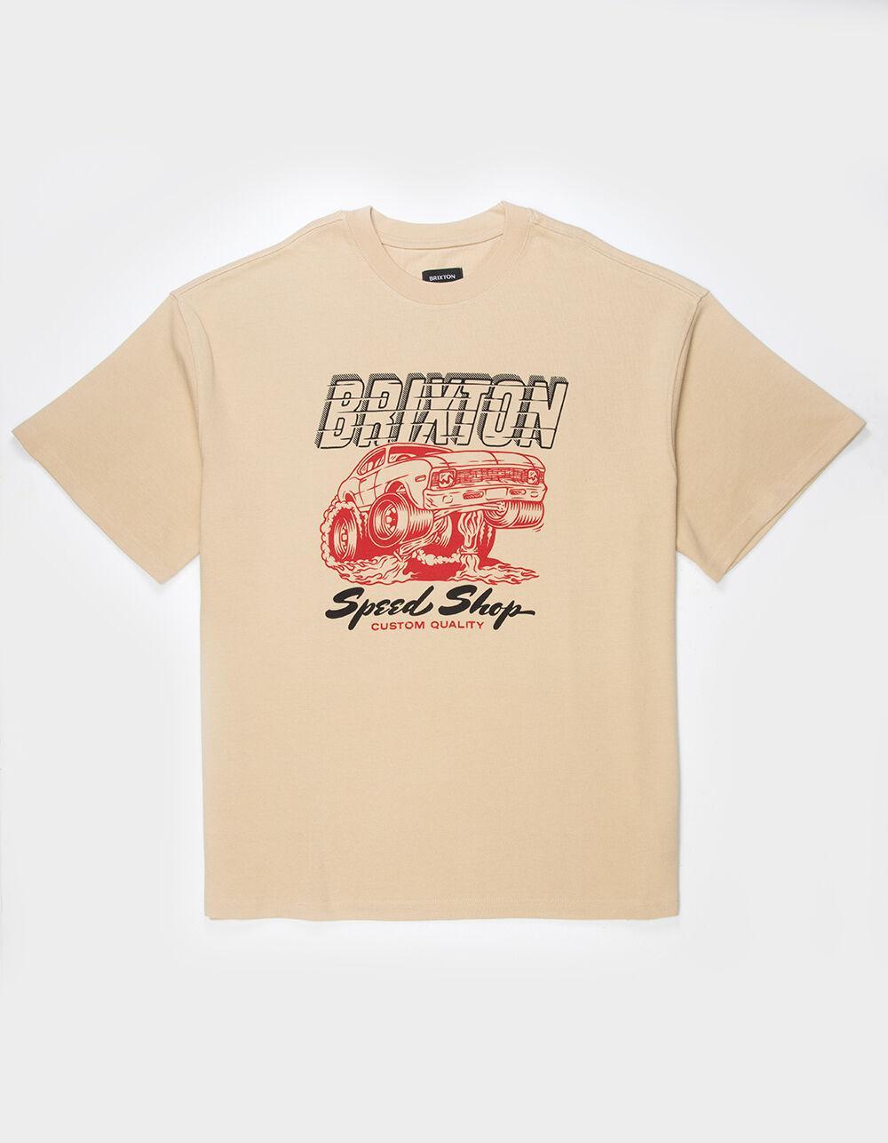 BRIXTON Smokey Mens Heavyweight Tee - CREAM Product Image