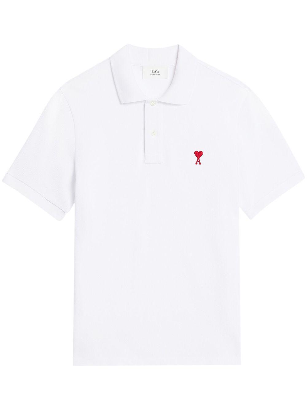 White Cotton Ami de Coeur Polo Product Image