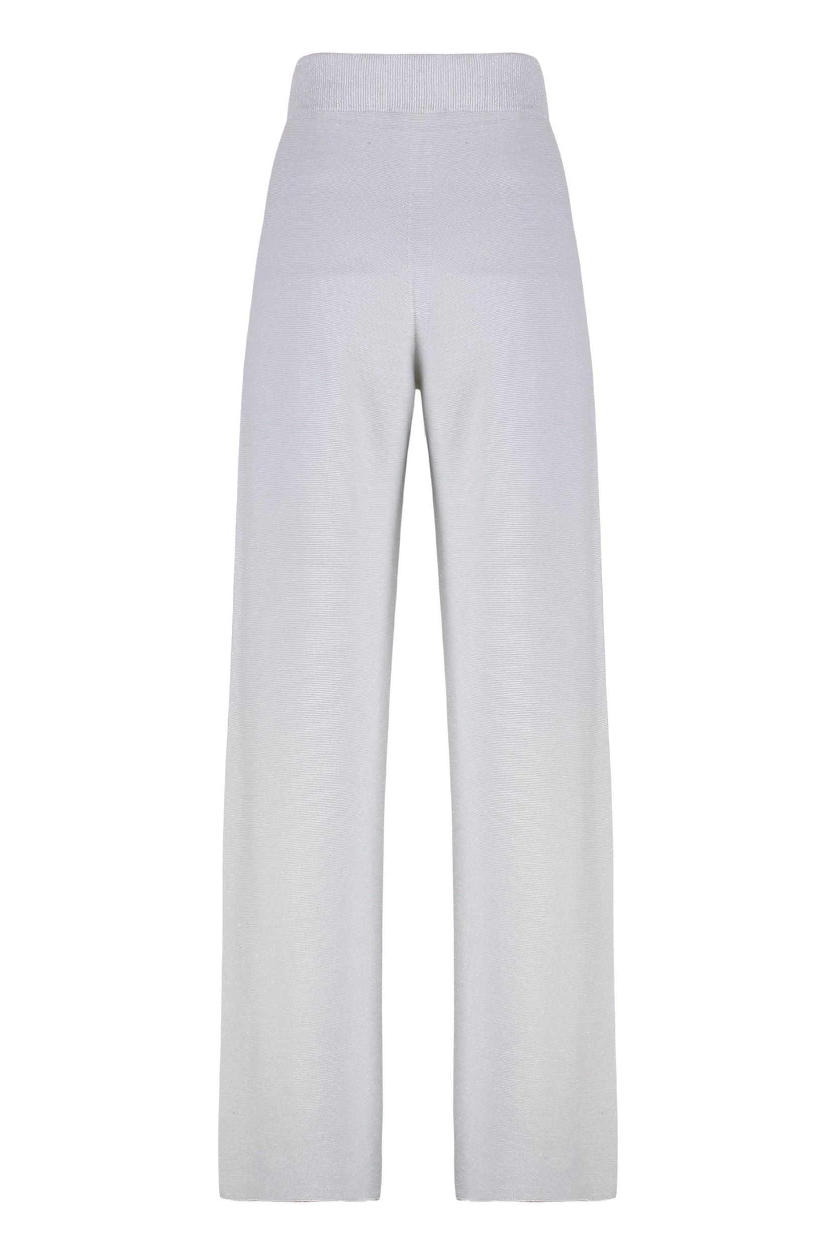 FABIANA FILIPPI Lurex Knit Trousers In Grey Product Image