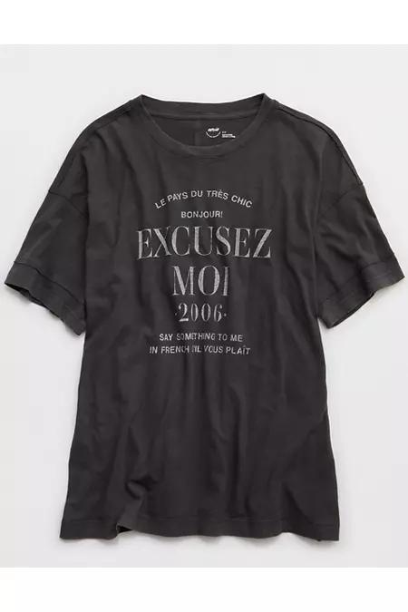 Aerie Crew Oversized Boyfriend T-Shirt Women's Product Image