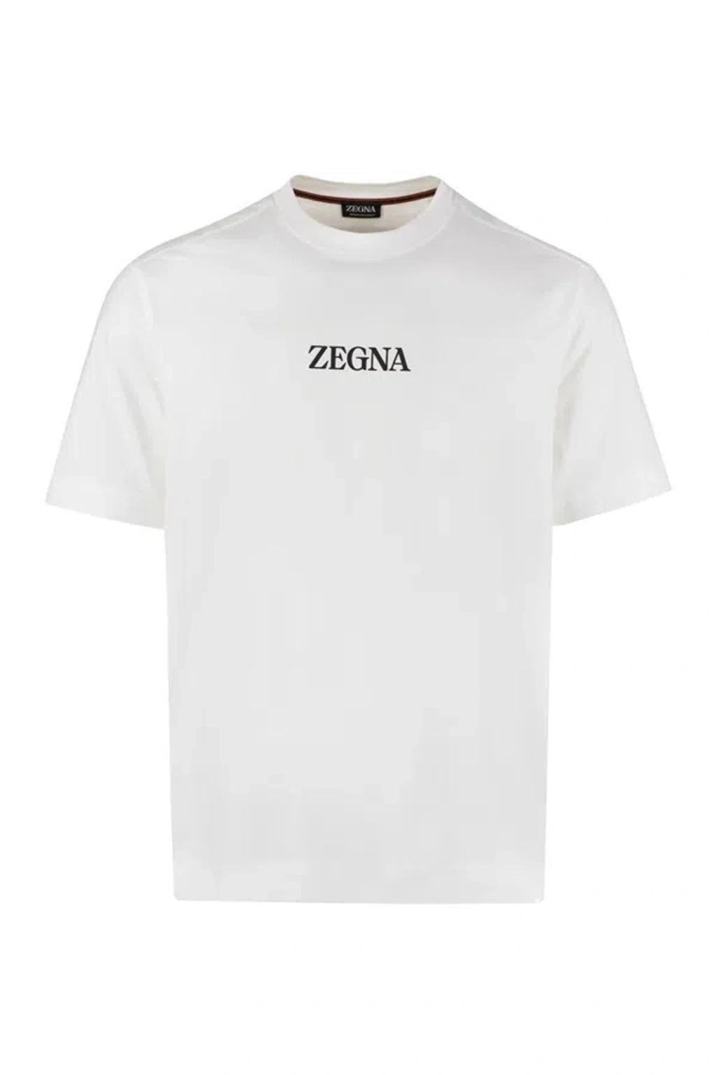 ZEGNA Ute Cotton T-shirt In White Product Image