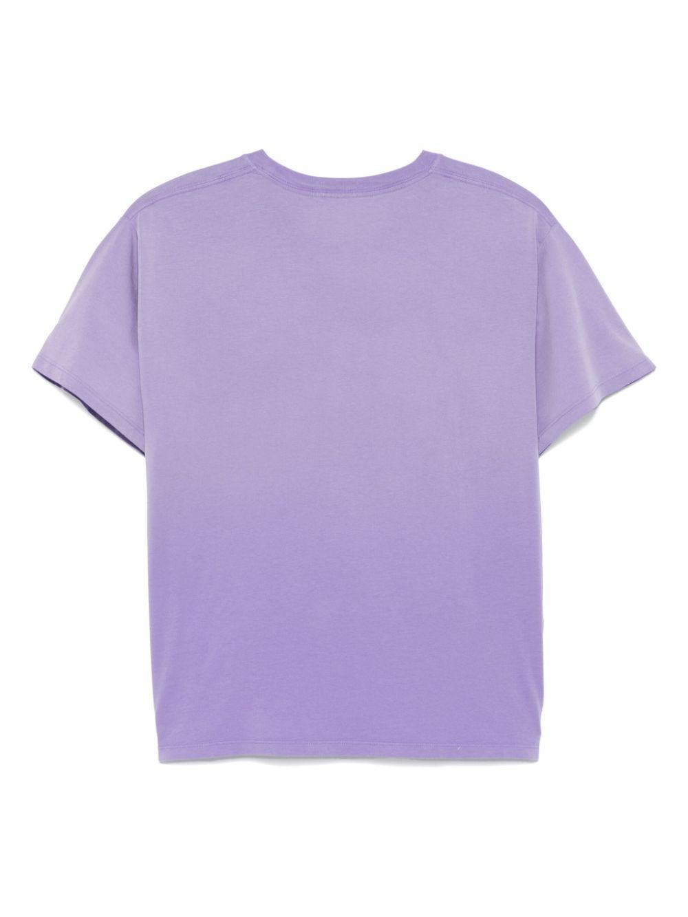 POLO RALPH LAUREN Logo Cotton Jersey T-shirt In Purple Product Image