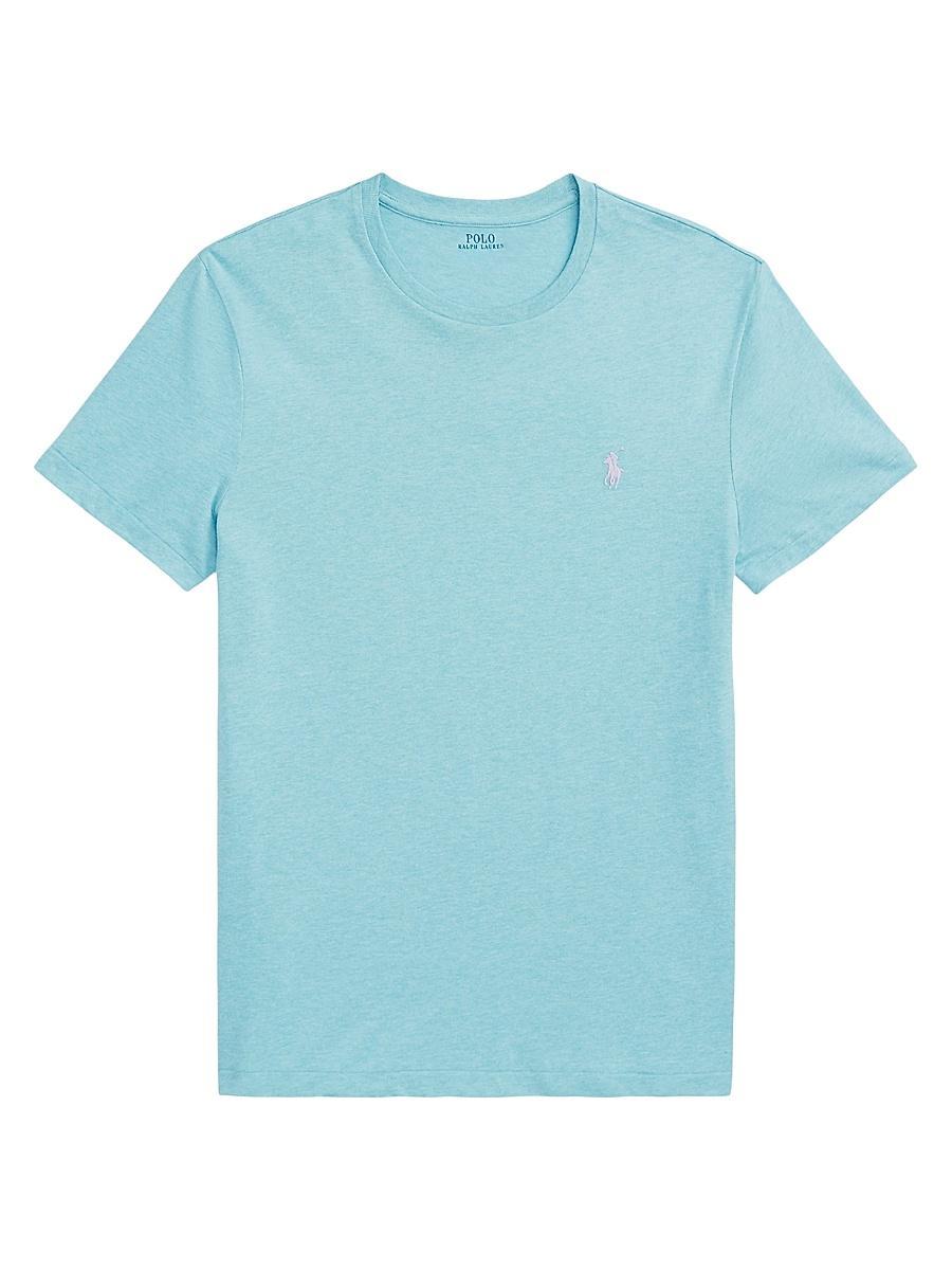 Mens Custom-Slim-Fit Jersey Crewneck T-Shirt Product Image
