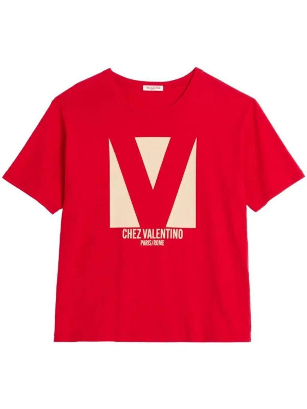 VALENTINO T-shirt Logo In Red Product Image