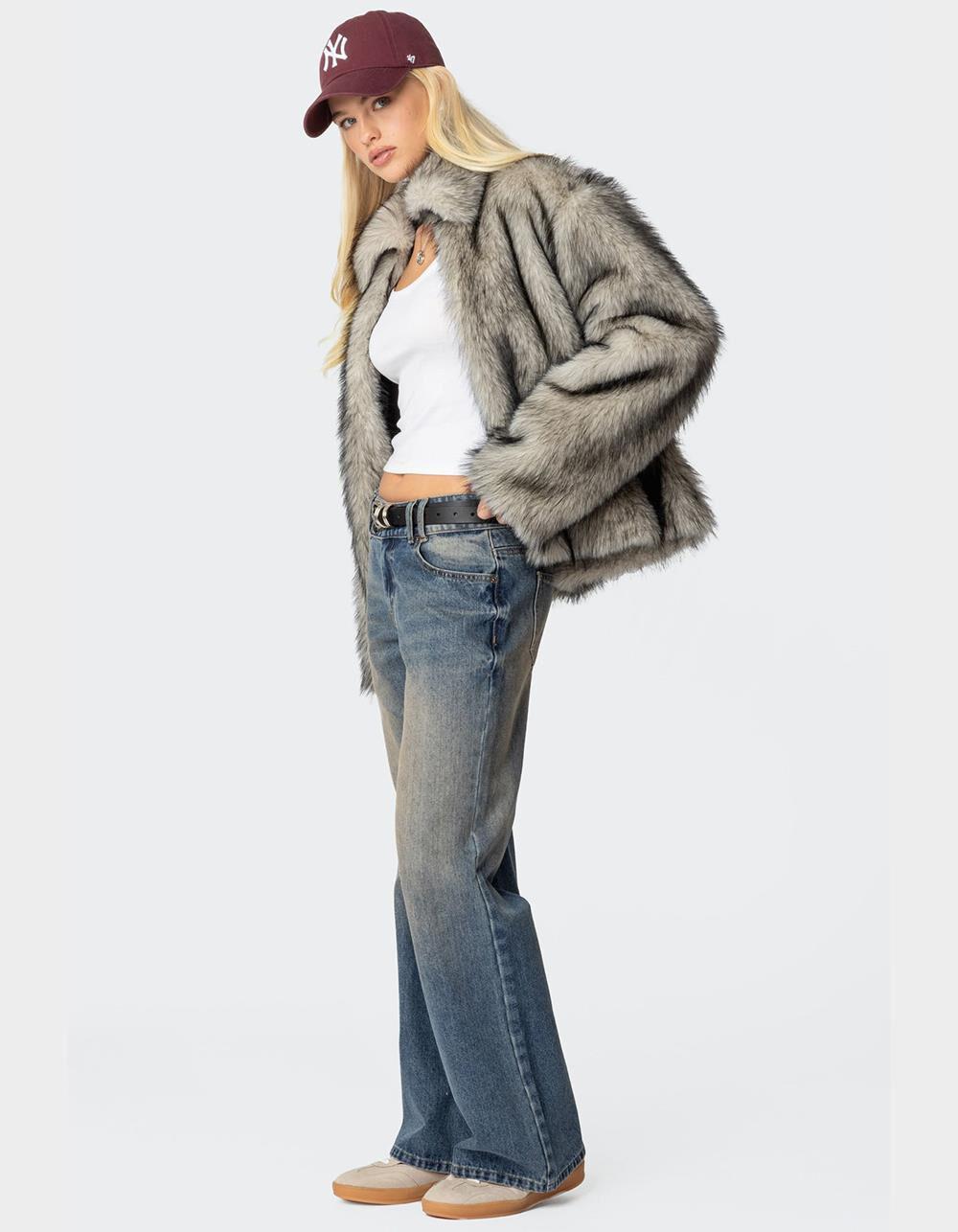 EDIKTED Mob Wife Faux Fur Jacket Product Image