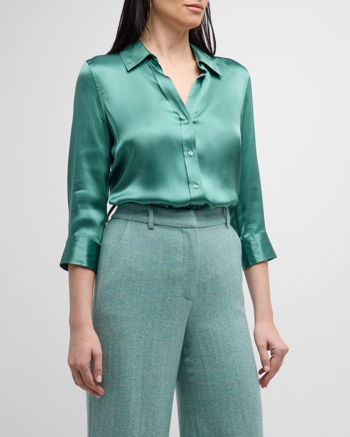 LAgence Dani Silk Charmeuse Blouse Product Image