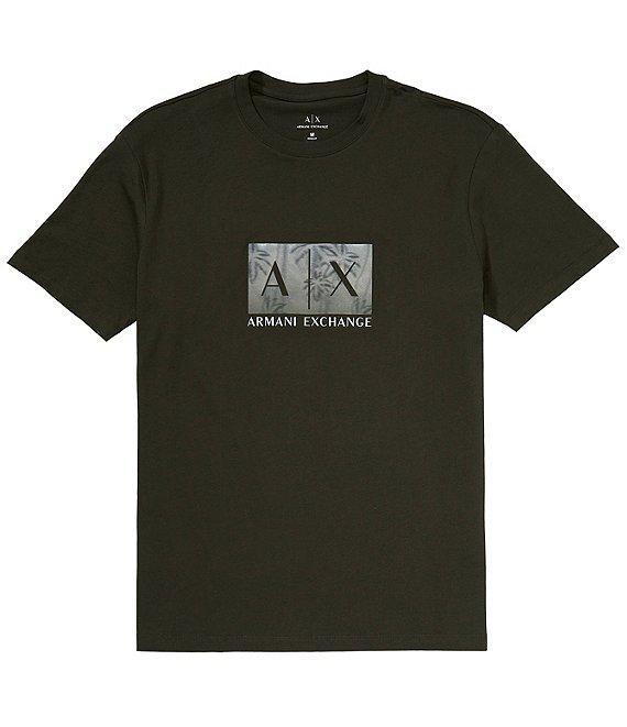 Armani Exchange Palm Tree Chest Logo Short Sleeve T-Shirt Product Image