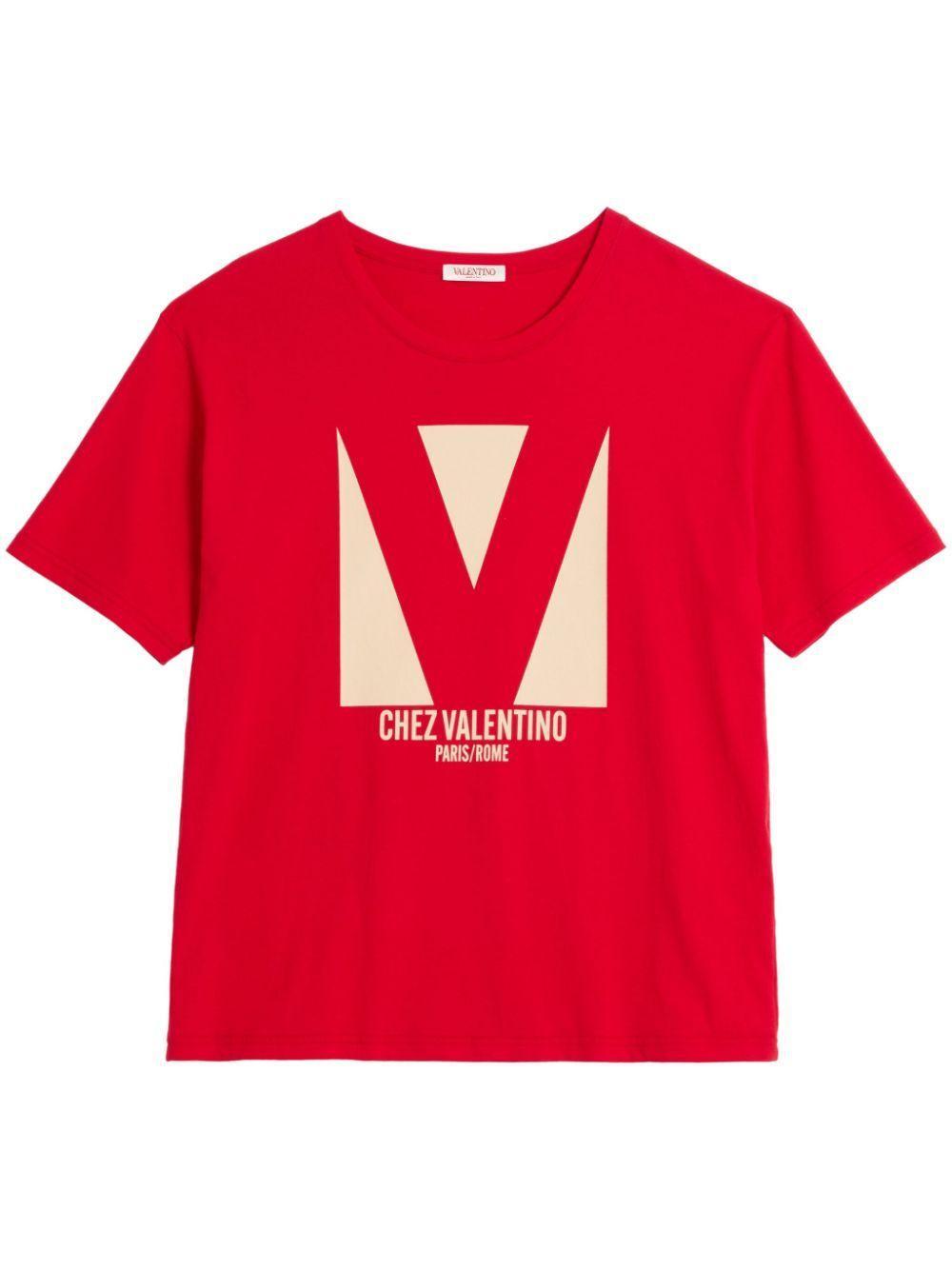 VALENTINO T-shirt Logo In Red Product Image