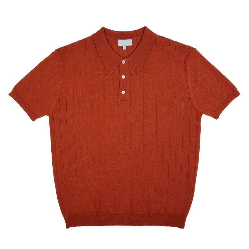 RT No. 9304 VERTICAL KNITTED SHORT SLEEVE COLLAR SHIRT Product Image