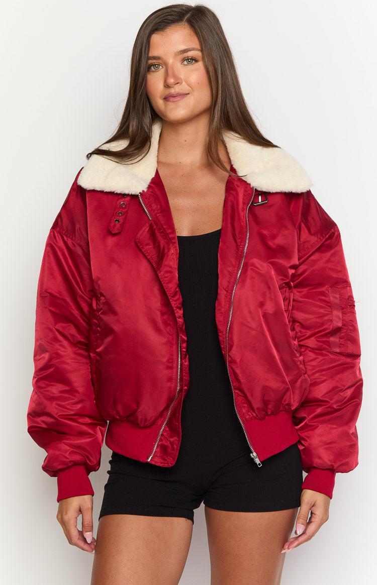 Lioness Carla Mulberry Puffer Jacket Product Image