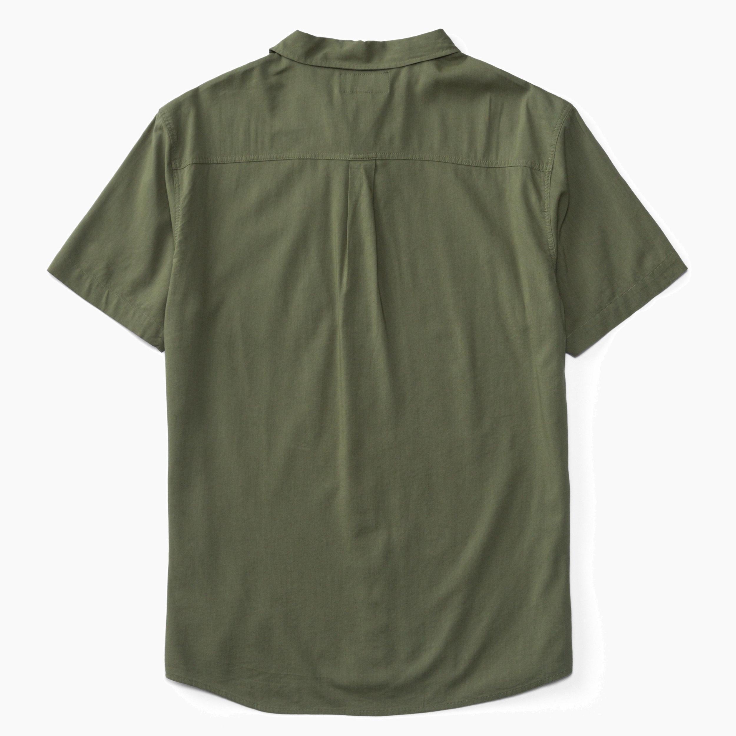 Mens REEF Short Sleeve Button-Down Shirt Light Green Product Image