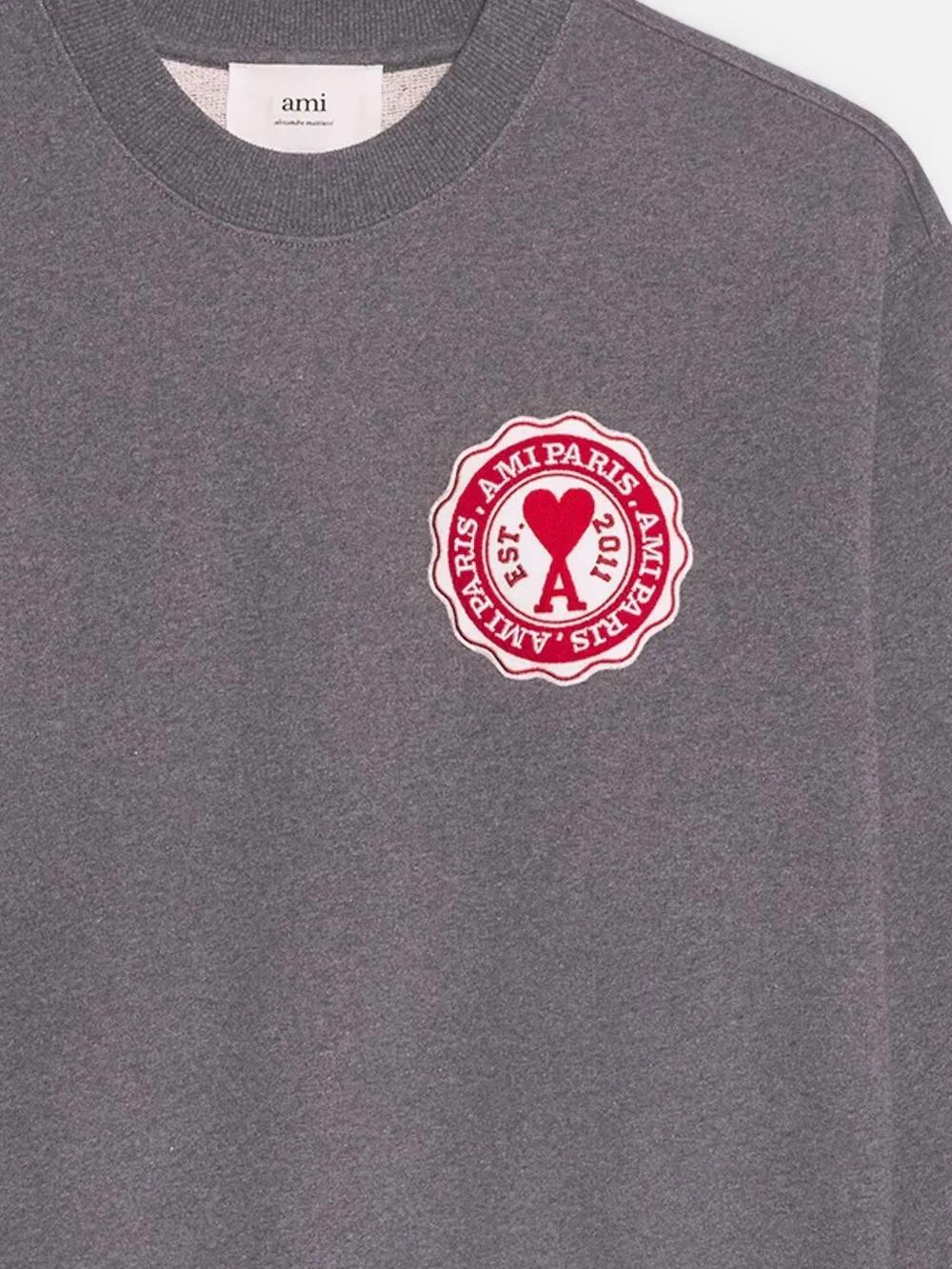 logo-patch organic-cotton sweatshirt Product Image