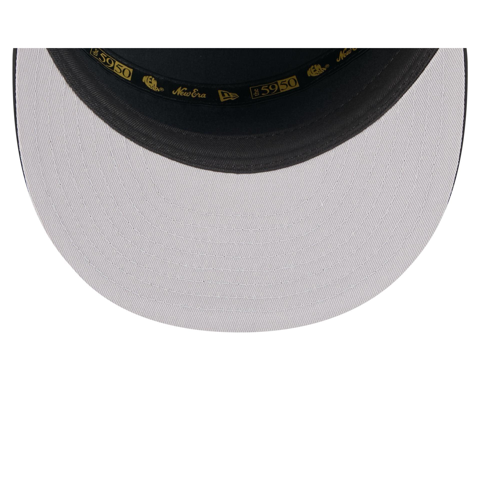 New York Yankees Black and White Basic 59FIFTY Fitted Hat Male Product Image