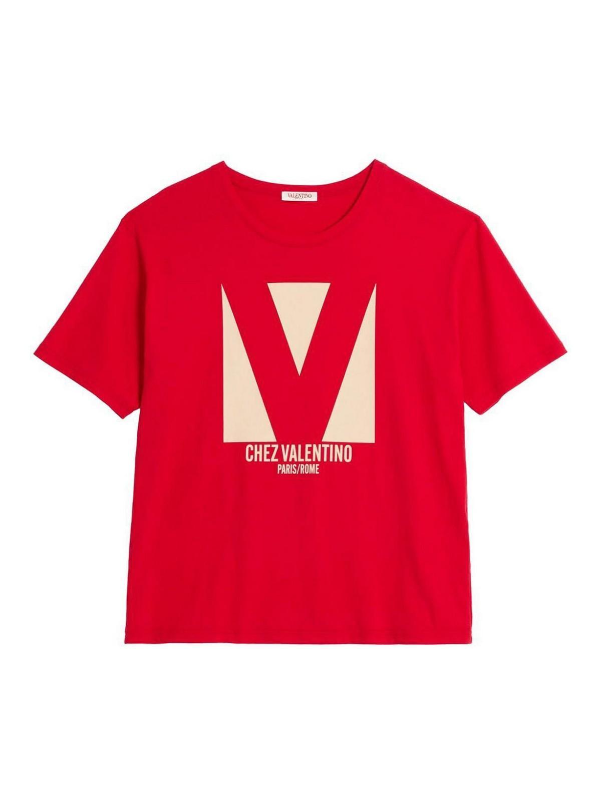 VALENTINO T-shirt Logo In Red Product Image