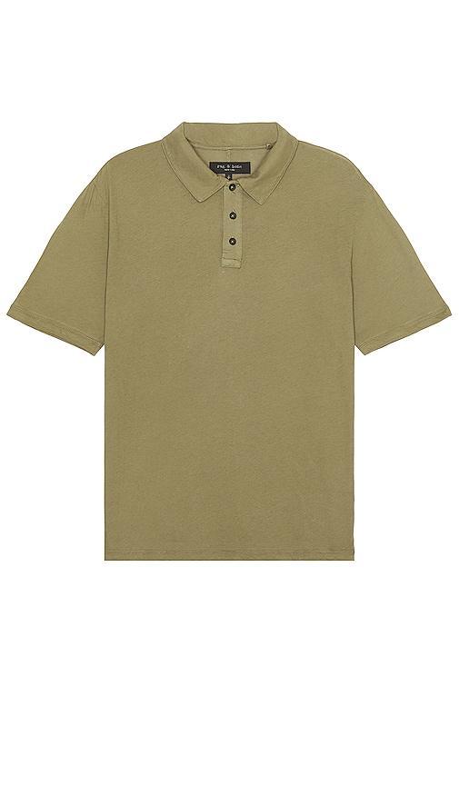 Rag & Bone Classic Polo in Green Product Image