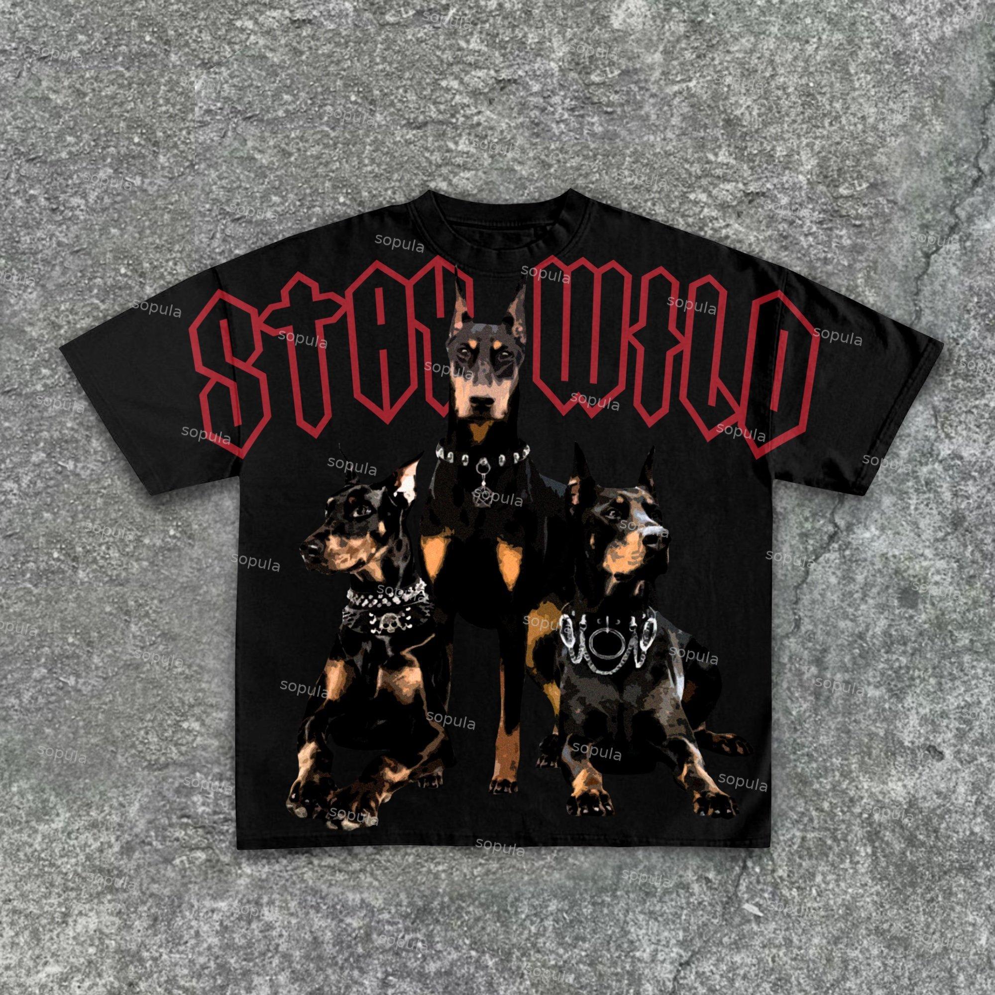 Sopula Doberman June Print Cotton T-Shirt Product Image