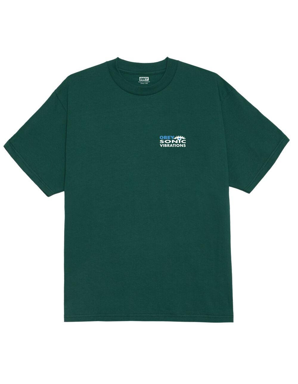 OBEY Sonic Vibrations Mens Tee - FOREST Product Image