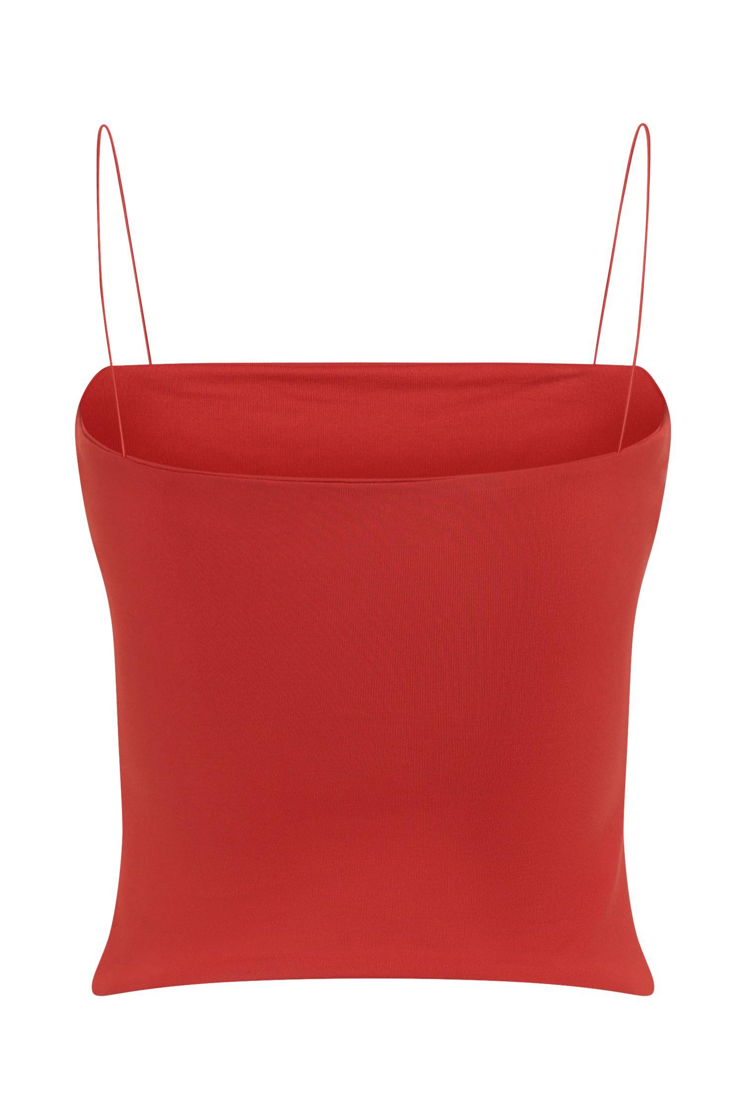 Arya Longline Spaghetti Strap Top - Ruby Product Image