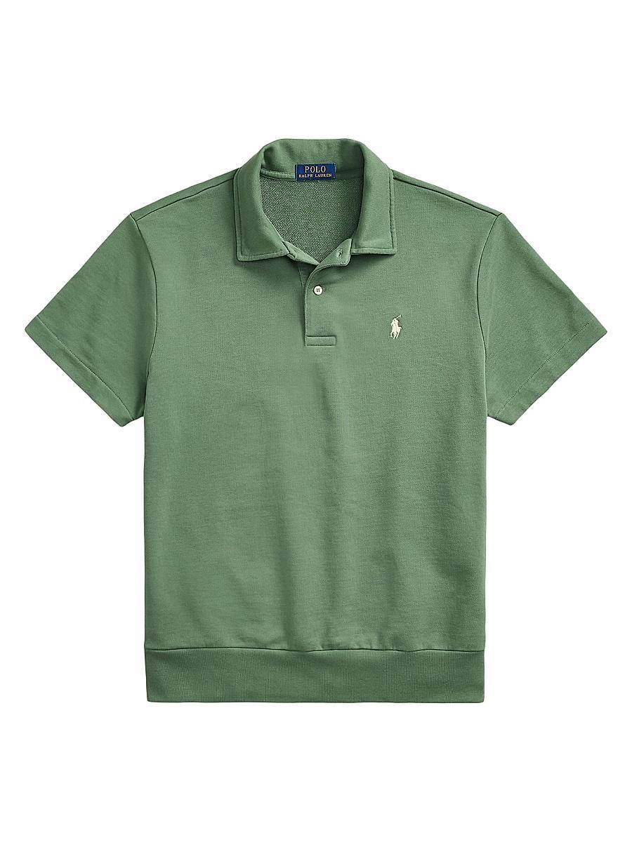 Mens Loopback Fleece Polo-Collar Sweatshirt Product Image