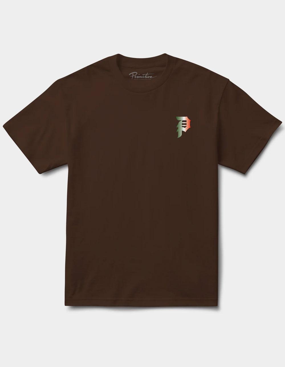 PRIMITIVE Por Vida Mens Heavyweight Tee - BROWN Product Image