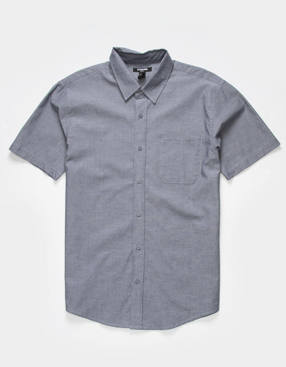 RSQ Mens Solid Chambray Button Up Shirt Product Image