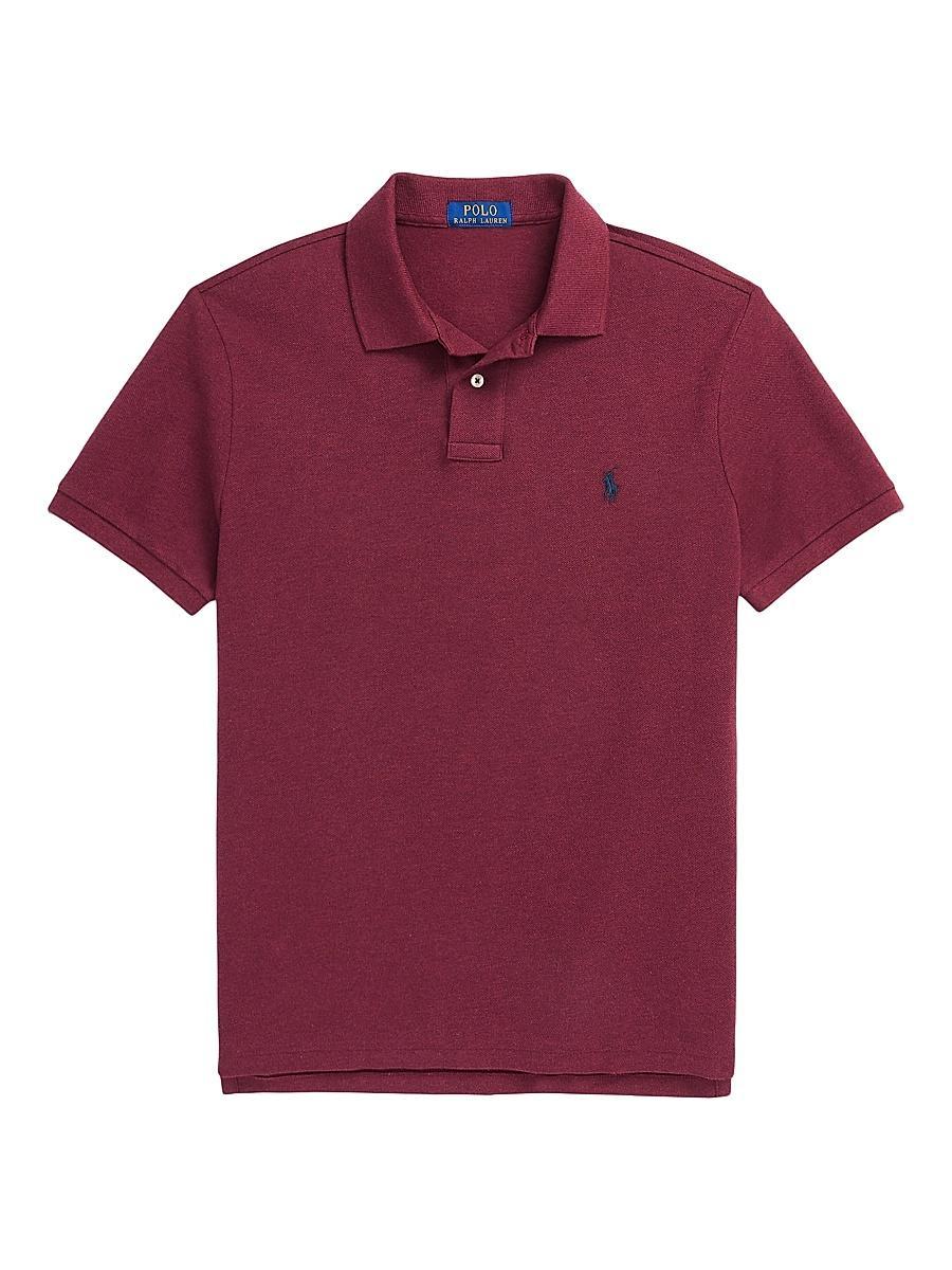 Mens Cotton Mesh Classic-Fit Polo Shirt Product Image