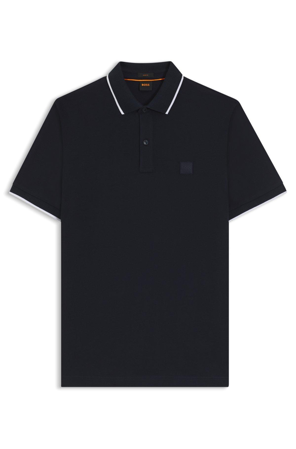 Slim-fit polo shirt in stretch-cotton piqué Product Image