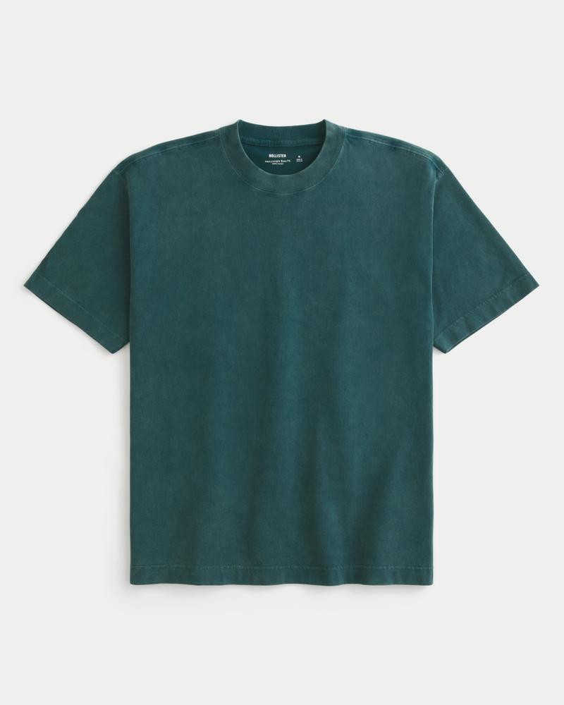 Boxy Heavyweight Washed Crew T-Shirt Product Image