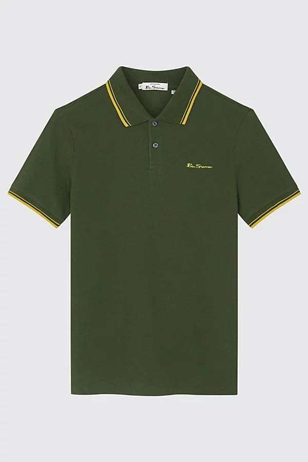 Ben Sherman Signature Cotton Pique Polo Shirt Top Mens at Urban Outfitters Product Image