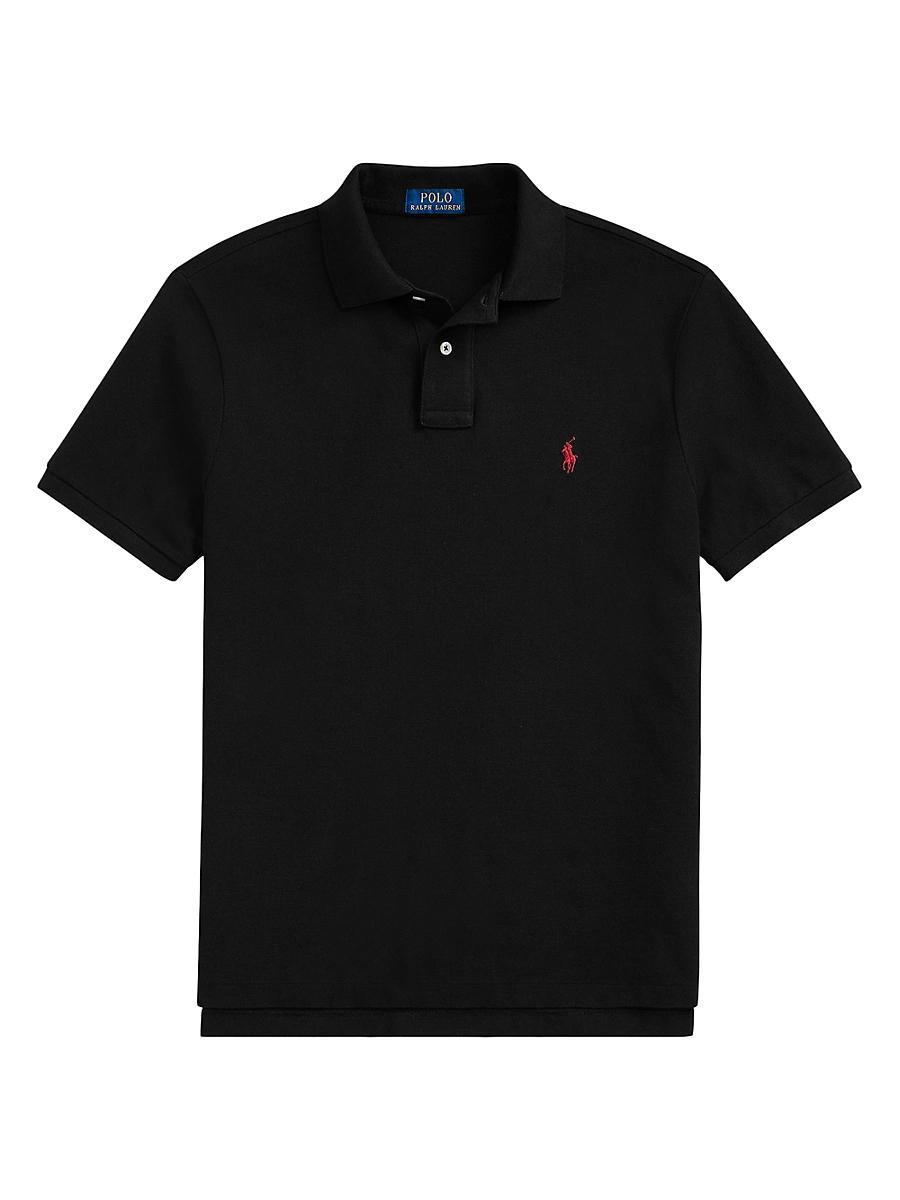 Mens Cotton Mesh Classic-Fit Polo Shirt Product Image