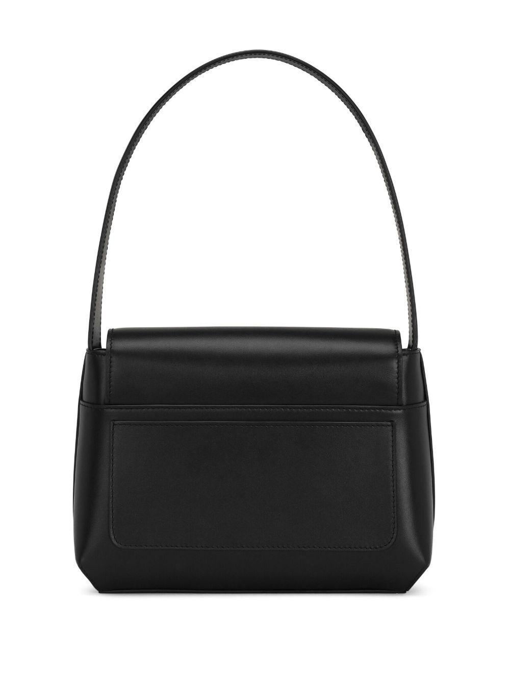logo-embossed leather shoulder bag Product Image