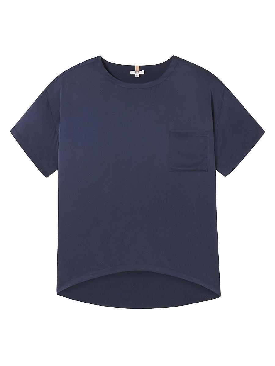 Womens Washable Silk Oversized T-Shirt Product Image