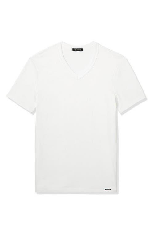 Tom Ford Cotton Blend V-Neck Tee Product Image