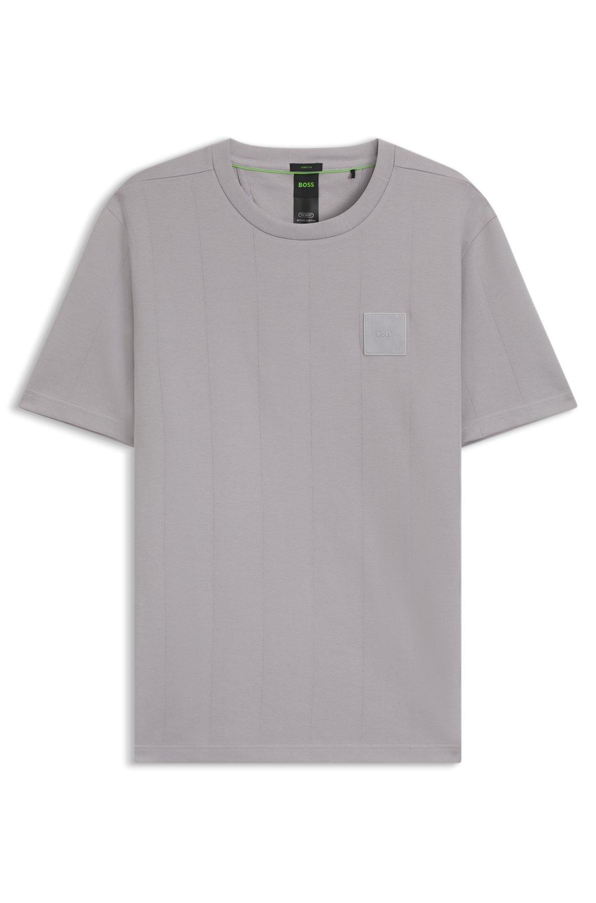T-shirt with drop-needle stitching Product Image