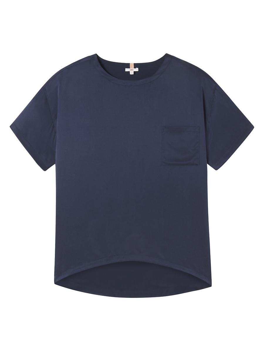 Womens Washable Silk Oversized T-Shirt Product Image