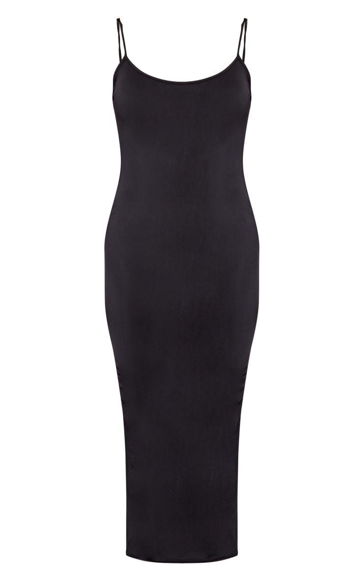 Black Sculpt Strappy Midaxi Dress Product Image