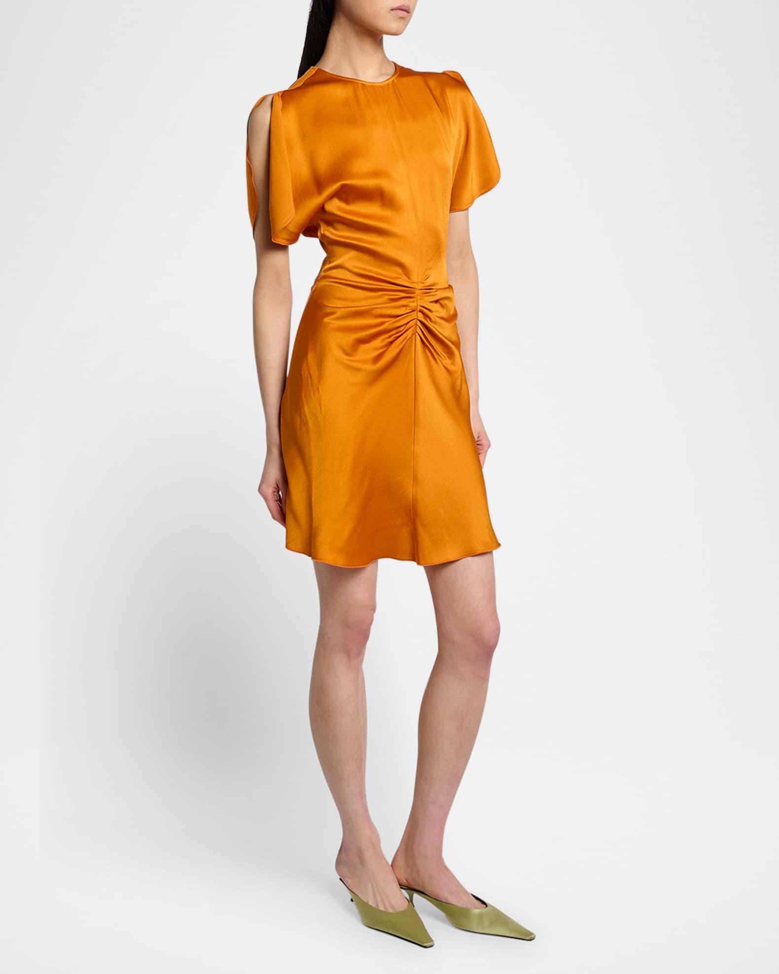 Ruched Gathered-Waist Mini Dress Product Image