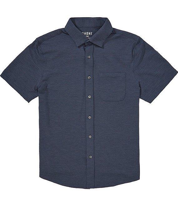 RHONE Commuter Seersucker Short Sleeve Woven Shirt Product Image