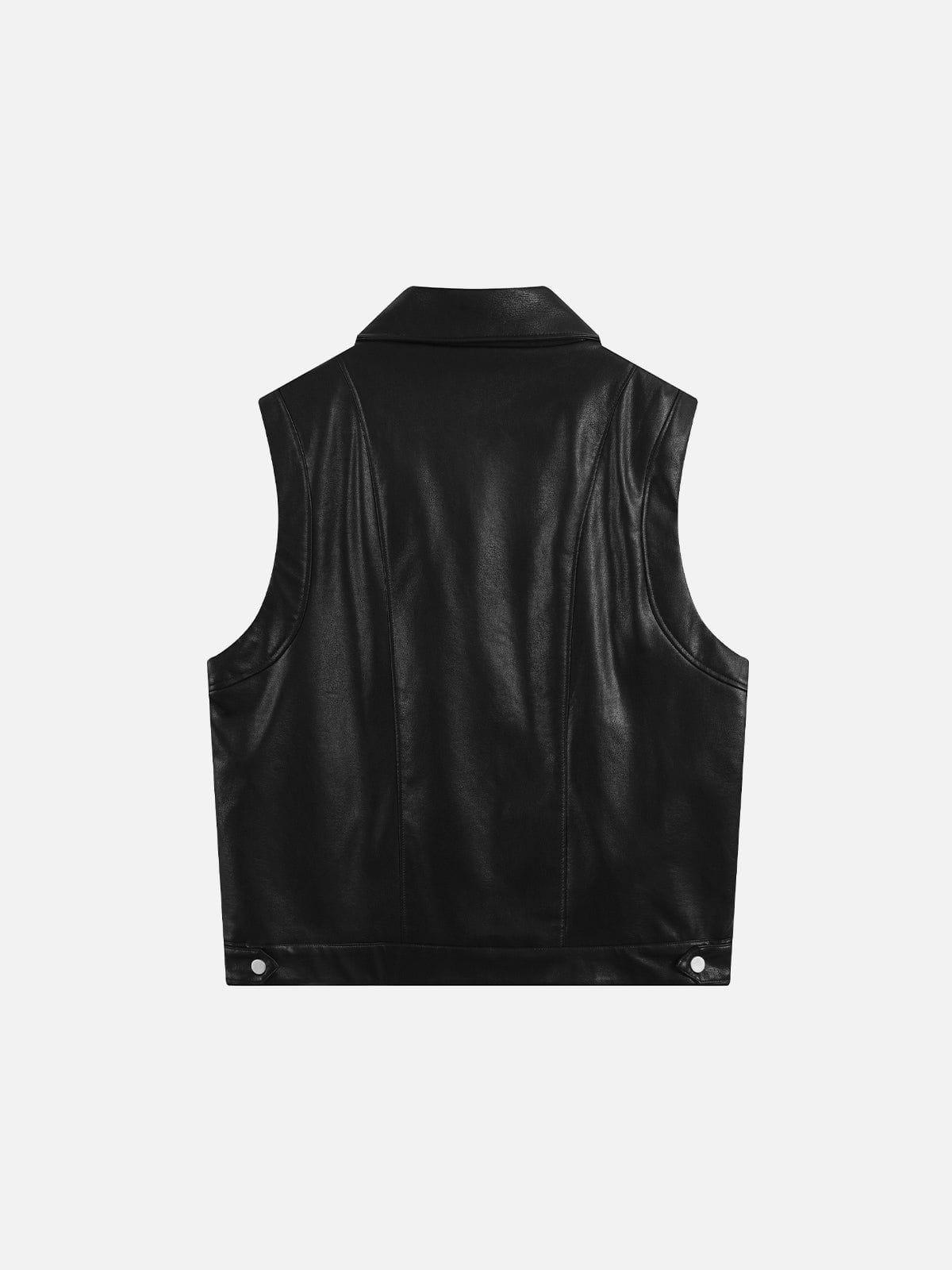 Aelfric Eden Faux Leather Zip Up Vest Product Image