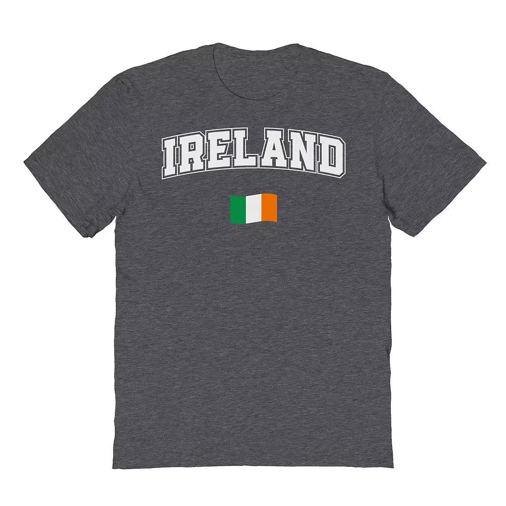 Mens Ireland Flag Graphic Tee Dark Grey Product Image