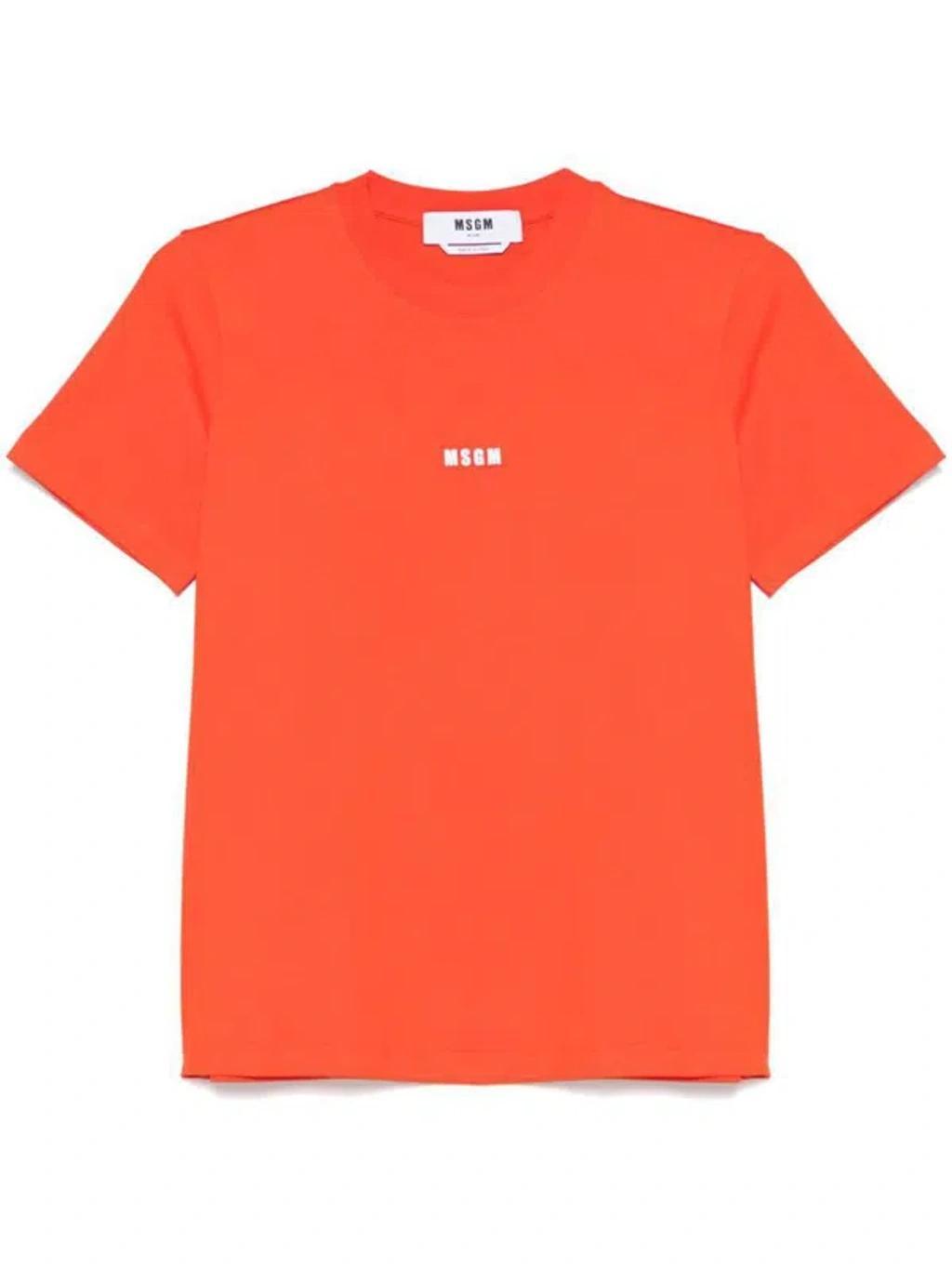 MSGM Back Printed Short-sleeved T-shirt In Red Product Image