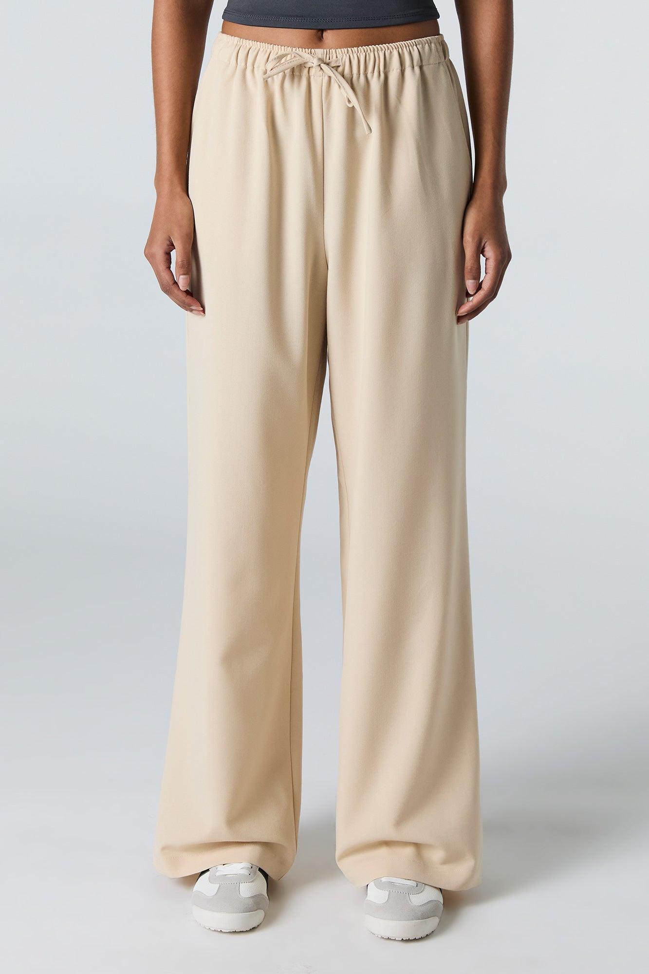 Drawstring Wide Leg Dress Pant Female Product Image