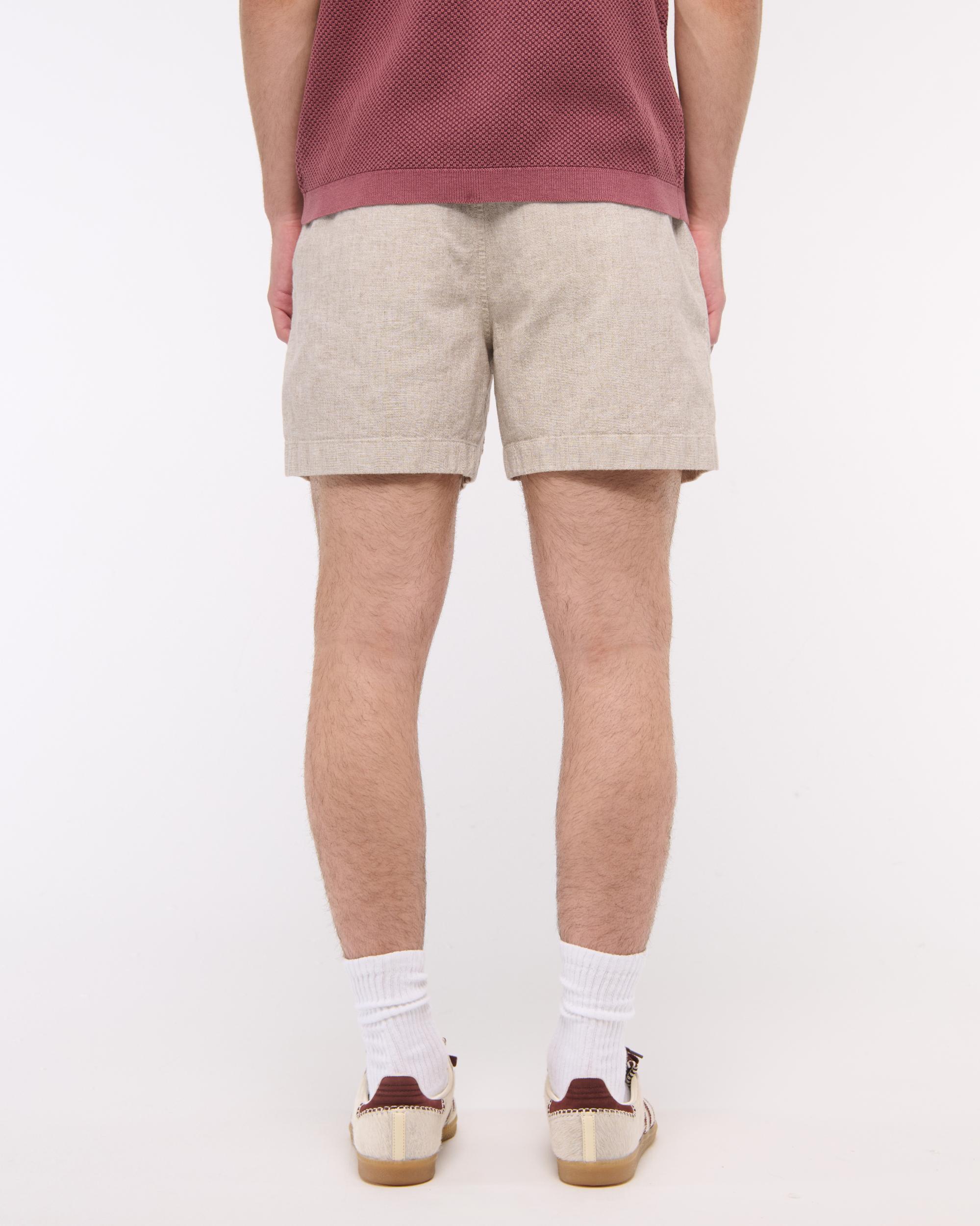 Linen-Blend Plainfront Short Product Image