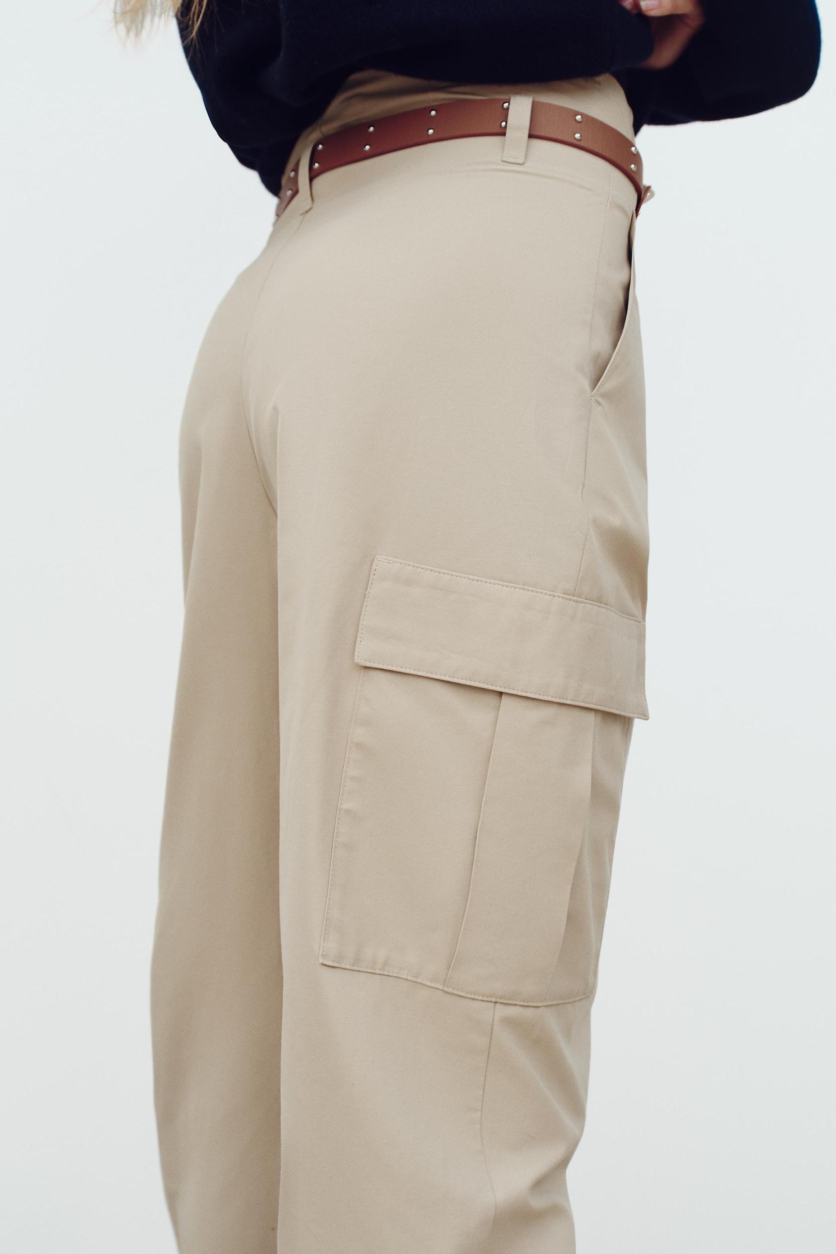 BELTED PAPERBAG CARGO PANTS Product Image