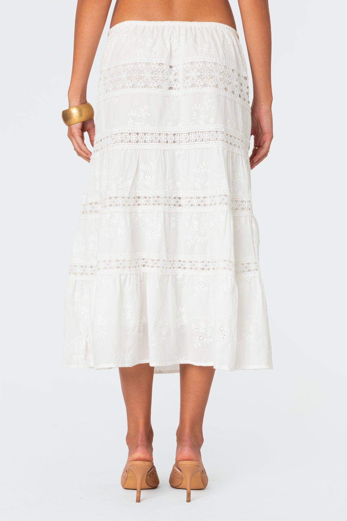 Skye Off Shoulder Eyelet Crop Top Product Image