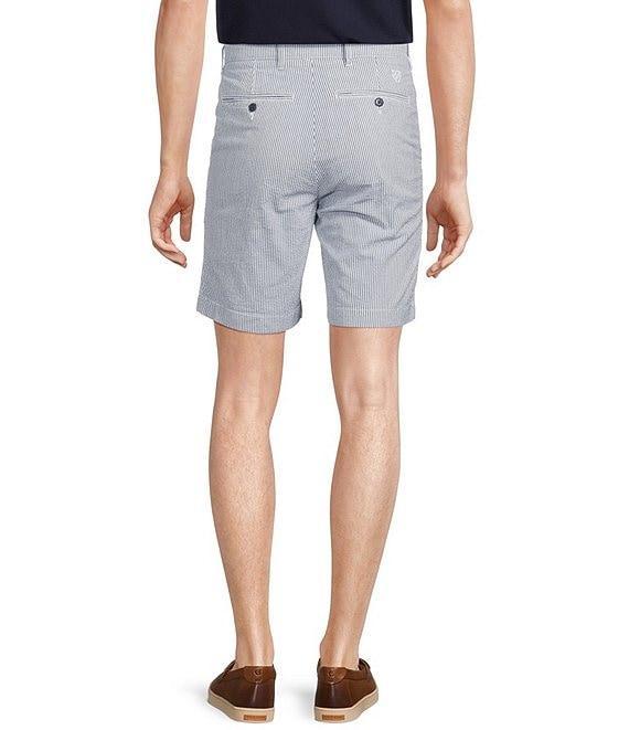 Cremieux Blue Label Seersucker Stripe Madison Classic Fit 8#double; Inseam Shorts Product Image
