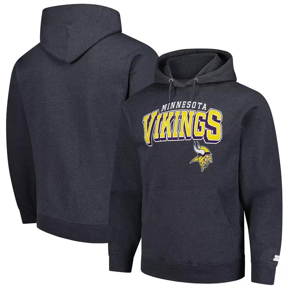 Men's Starter Charcoal Minnesota Vikings Vintage Pullover Hoodie, Size: Small Product Image